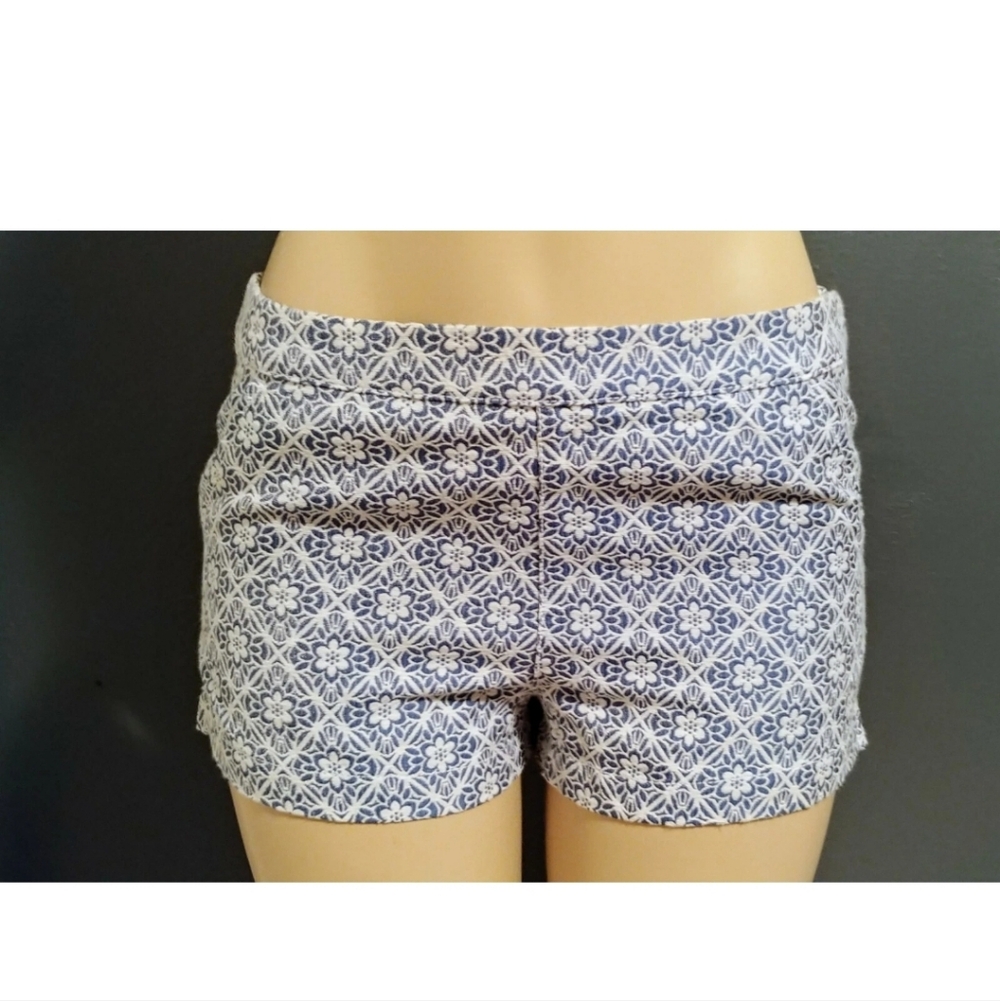 Abercrombie & Fitch Jr's Floral Shimmer Dressy High Waist Shorts 4